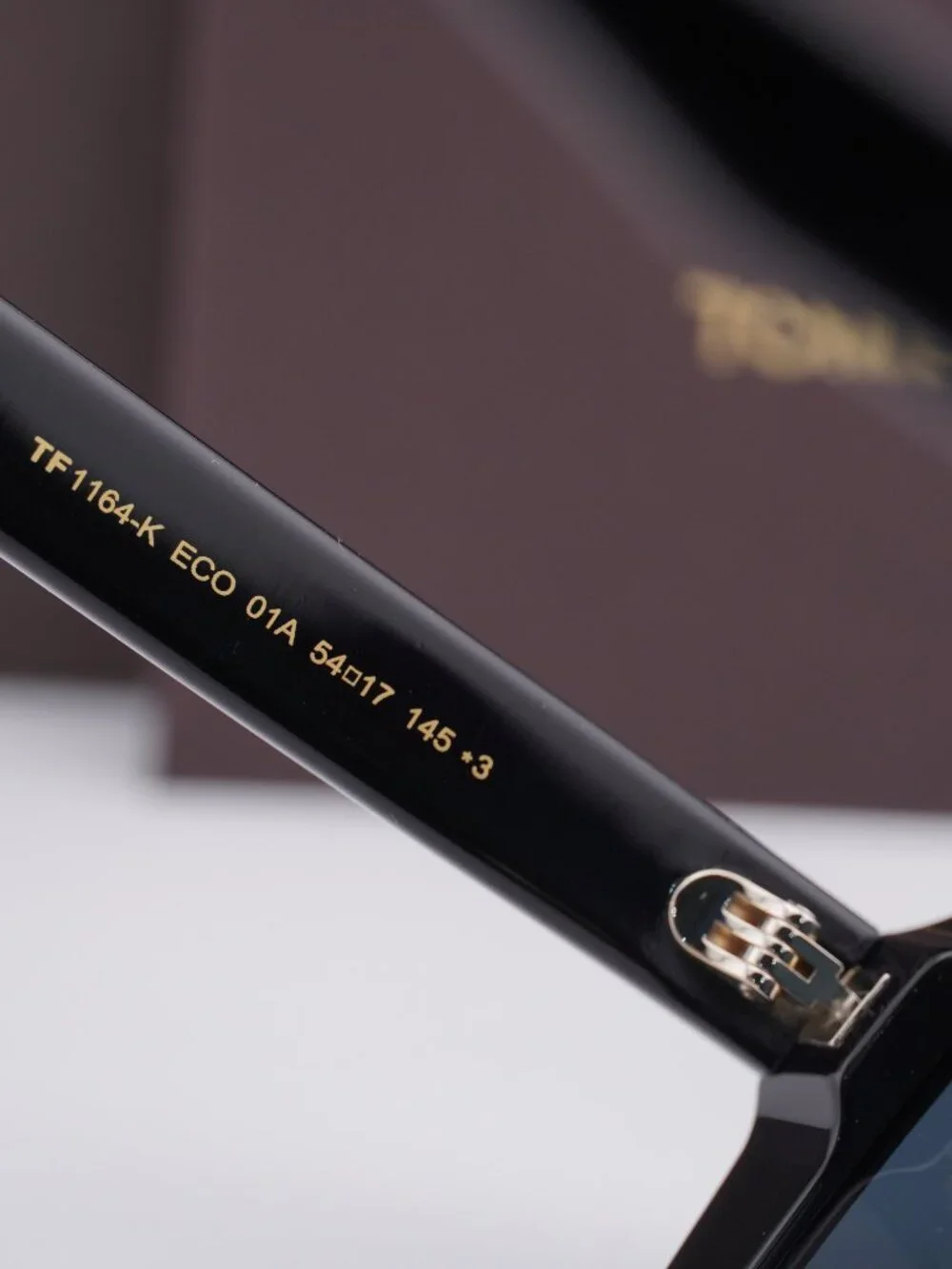 Tom Ford FT1164-K 01A Square Sunglasses - Shiny Black/Smoke